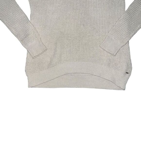 GUESS Cream Cold Shoulder Cut Out Knitted Sweater Size L - Picture 3 of 7